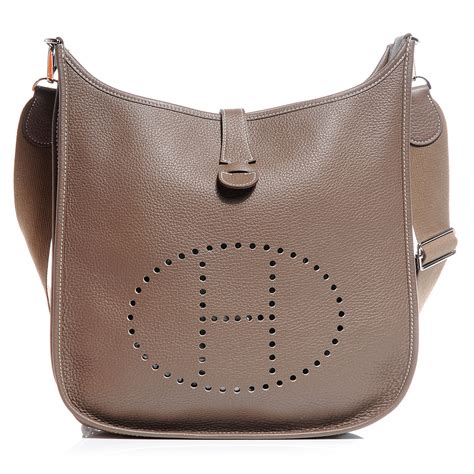 hermes taurillon clemence evelyne iii gm bag|HERMES Taurillon Clemence Evelyne III GM Etain.